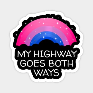 My Highway Goes Both Ways Bisexual LGBTQ Bi Pride Magnet
