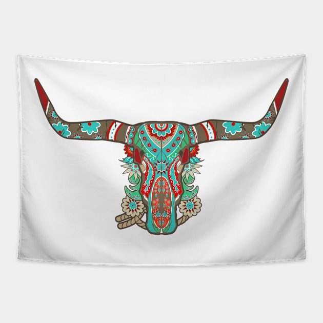 Longhorn Festival Tapestry by Dheograft