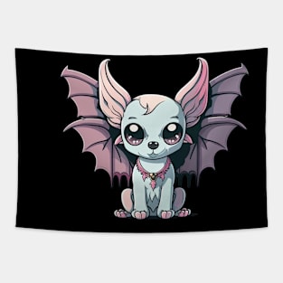 Pastel Goth Demon Puppy Kawaii Dog Tapestry