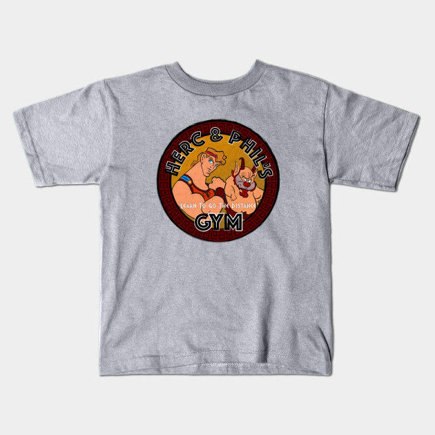 Herc and Phil's Gym - Hercules Disney - Kids T-Shirt | TeePublic