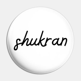 shukran - black Pin