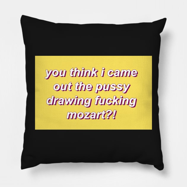 game grumps, arin hanson mozart quote yellow Pillow by socialllama