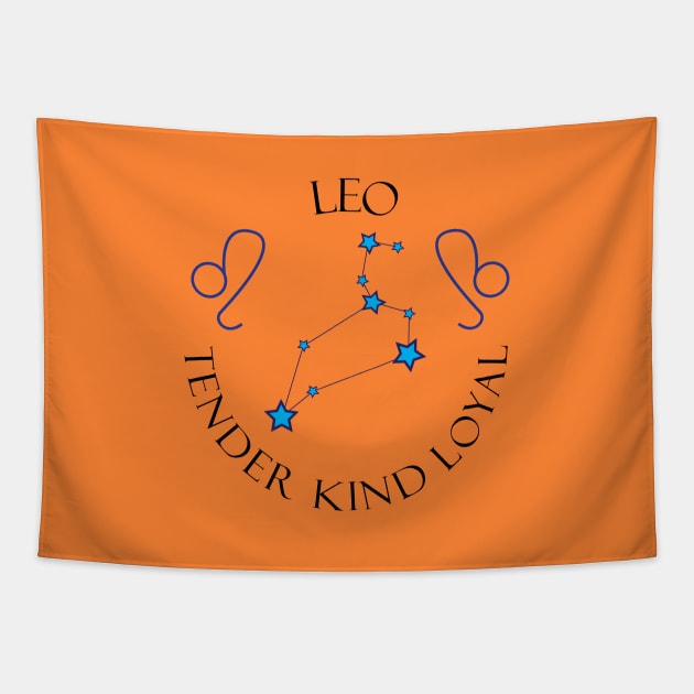 Leo Tender Kind Loyal Tapestry by MikaelSh