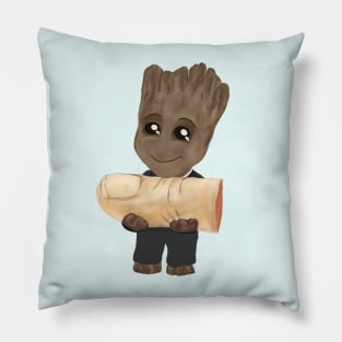 Groot and a thumb Pillow