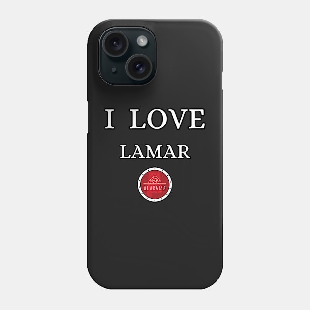 I LOVE LAMAR | Alabam county United state of america Phone Case by euror-design