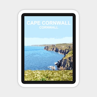 Cape Cornwall England UK. Cornish gift. Kernow fishing harbour Magnet