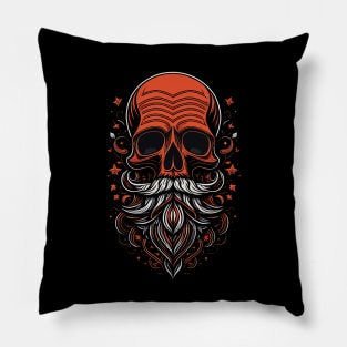Red Skull Beard Kraken Pillow