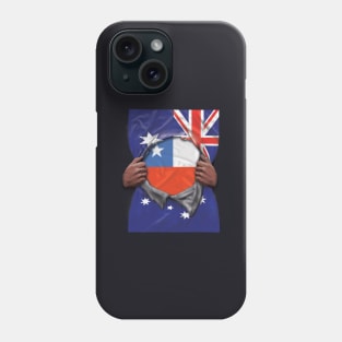 Chile Flag Australian Flag Ripped - Gift for Chilean From Chile Phone Case