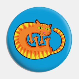 Striped cat Pin