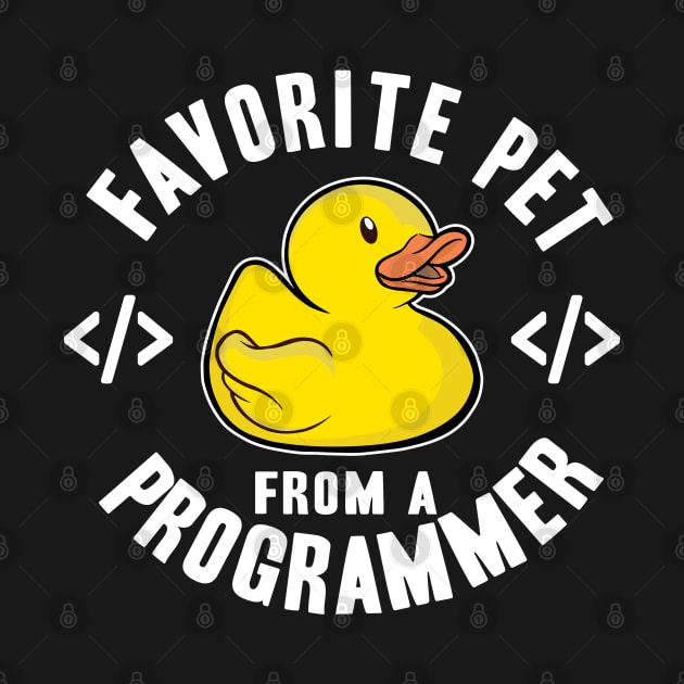 Favorite Pet From A Programmer Funny Rubber Duck by Kuehni