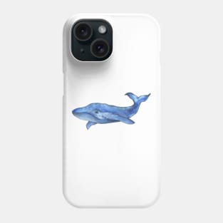 watercolor whale Phone Case