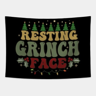 Resting Grinch Face Tapestry