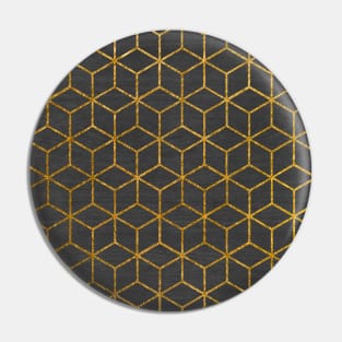 Black and Gold Geometry Pin