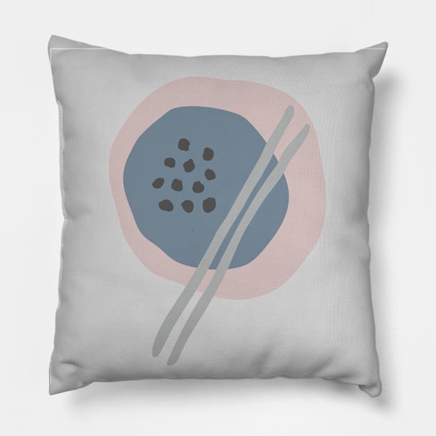 Frugal Food Pastel Pillow by caligrafica