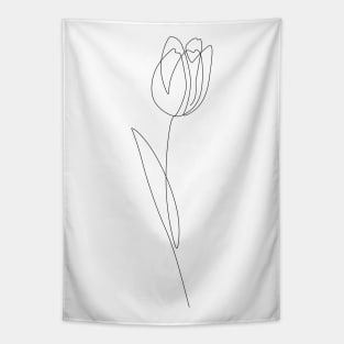 Single Tulip Line Tapestry