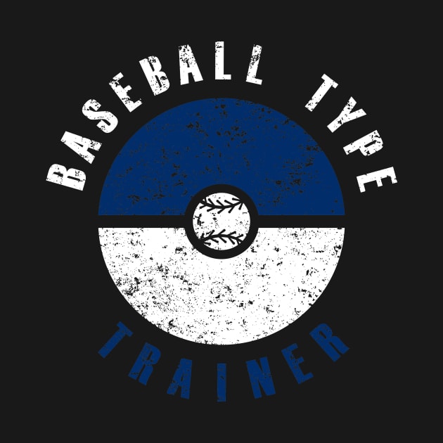 Baseball Type Trainer (navy & white text) by gloveaholics_anonymous