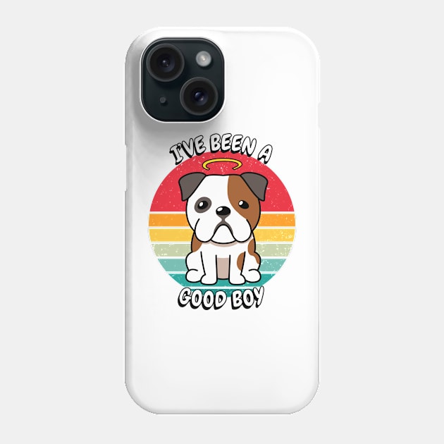 Cute english bulldog is a good boy Phone Case by Pet Station