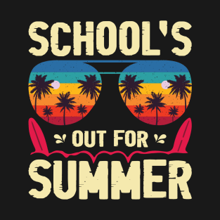 Vintage Style Sunset Summer Dress School's Out For Summer T-Shirt