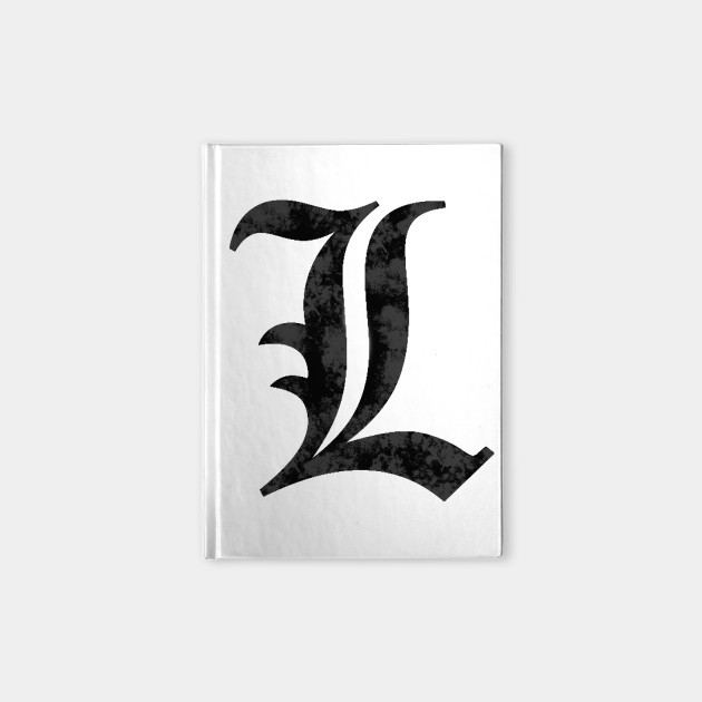 L Death Note Anime Notebook Teepublic