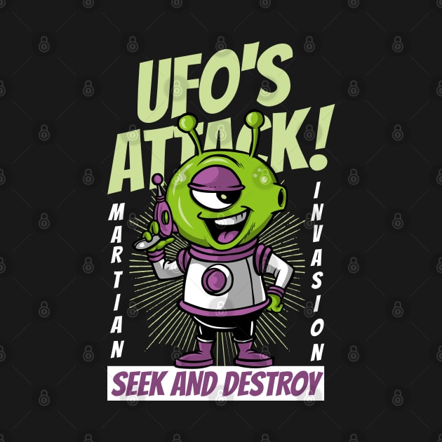 UFO Alien Seek And Destroy by Mako Design 