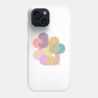 Abstract circles - geometric retro lines Phone Case