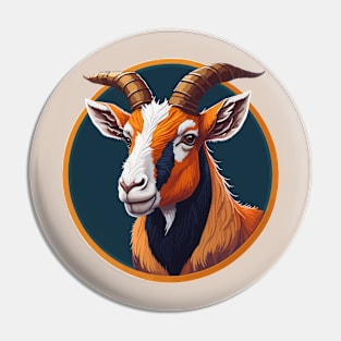 Goat Portrait Pin