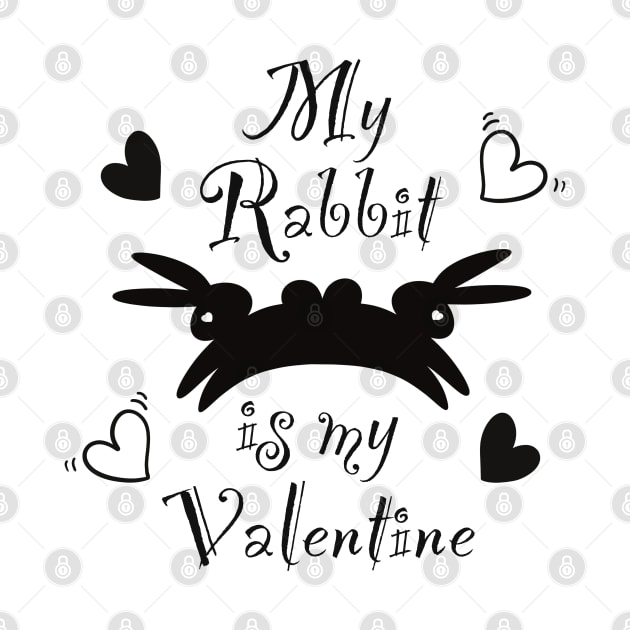 My rabbit is my Valentine by Xatutik-Art