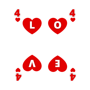 4 of hearts card T-Shirt