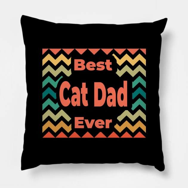 best cat dad ever Pillow by shimodesign