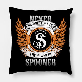 Spooner Name Shirt Never Underestimate The Power Of Spooner Pillow