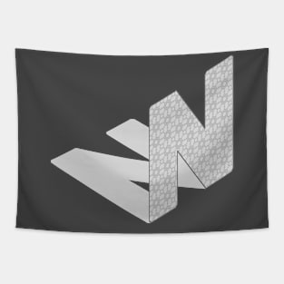 Isometric Alphabet Letter, Letter N Tapestry