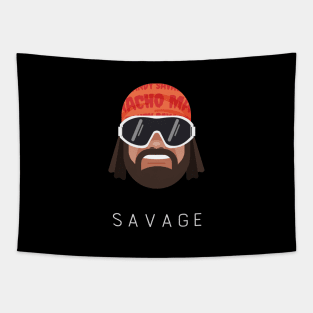 Randy Savage Head (with Text) Tapestry