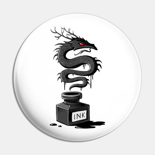 Ink Dragon Pin by Freeminds