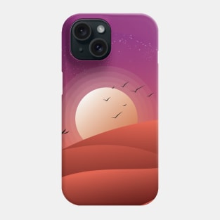 A starry evening desert sunset | Landscape artbyergate Phone Case