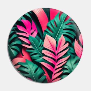 A colorful design with tropical leaves. For lovers of nature and vibrant colors. Pin