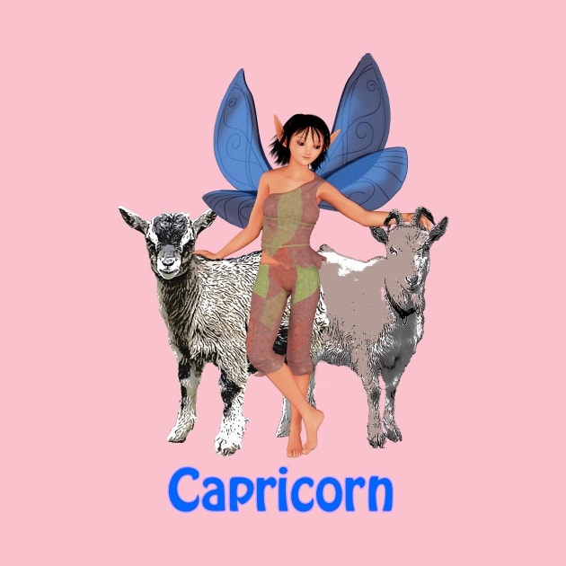 Capricorn woman girl fairy faerie elf goat zodiac horoscope by Fantasyart123