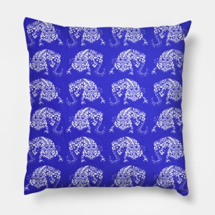 ajolote ranch axolotl ecopop in mandala blue pattern art Pillow