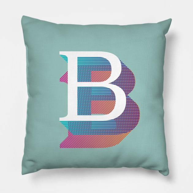 Letter B Pillow by MplusC