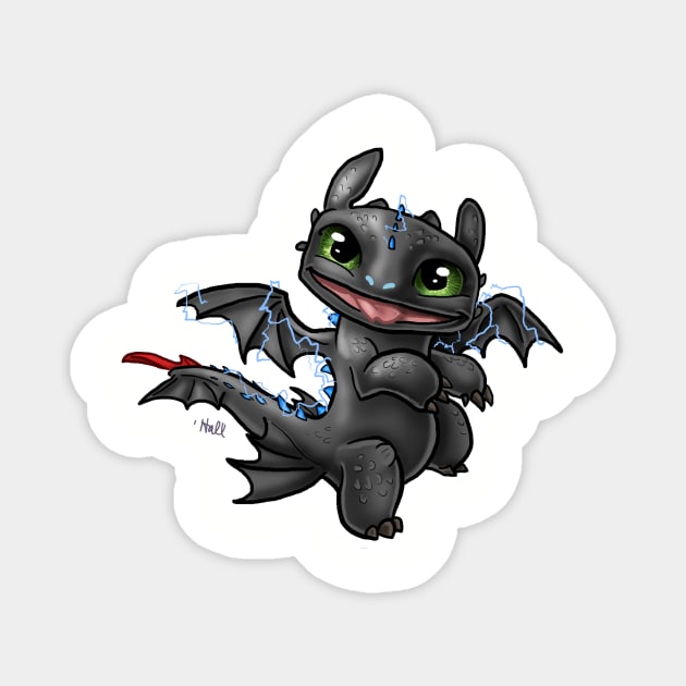 Baby Toothless Magnet by Unicornarama