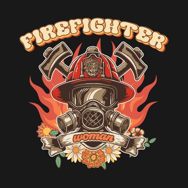 Firefighter woman Fire girl by HomeCoquette