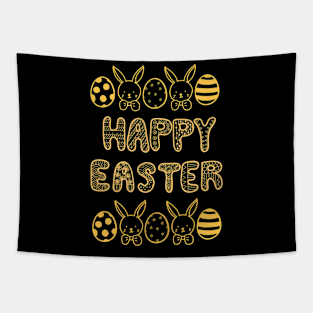 Happy Easter Day Rabbits Tapestry