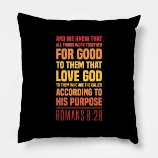 The Christian's Confidence - Romans 8:28 - Bible Scripture Pillow