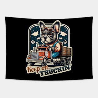 Truck driver French Bulldog Tapestry