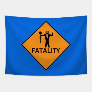 Fatality Road Sign Tapestry