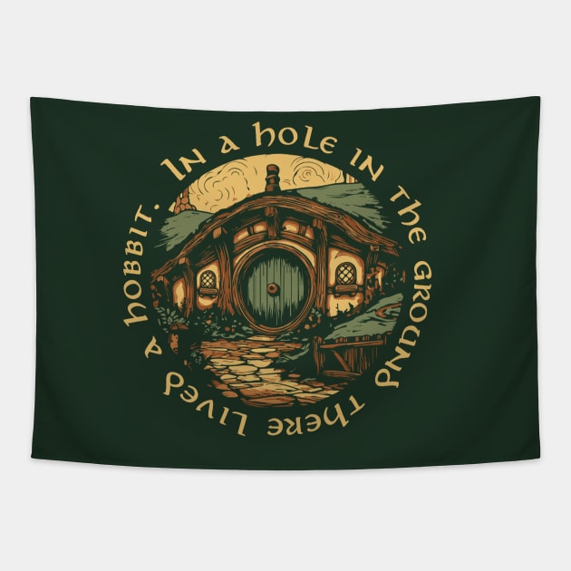 In a hole in the ground there lived a hobbit. Tapestry by DesignedbyWizards