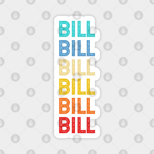 Bill Name Vintage Retro Custom Gift Named Bill Magnet by CoolDesignsDz