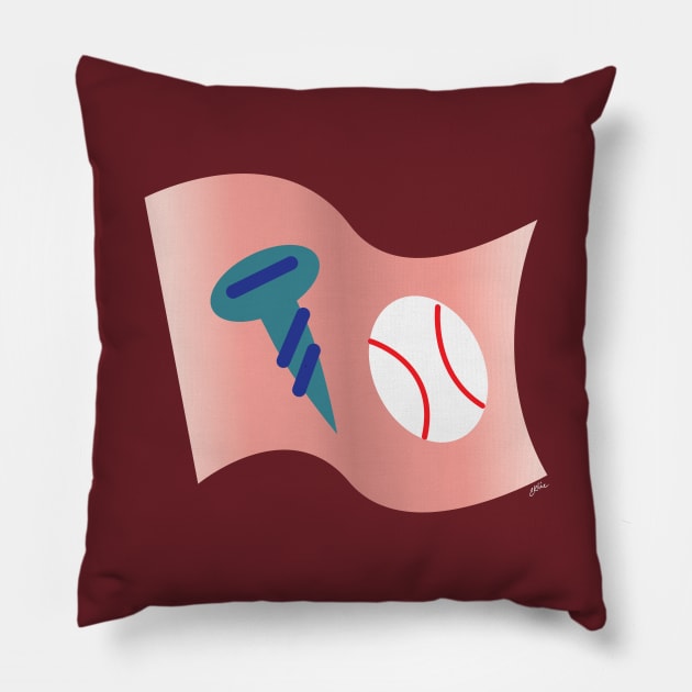 Screw Ball Flag Pillow by CKline