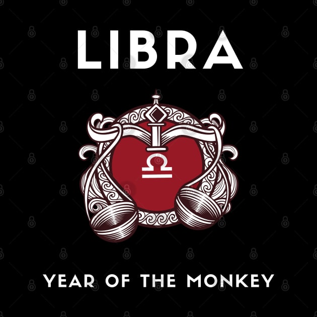 LIBRA / Year of the MONKEY by KadyMageInk