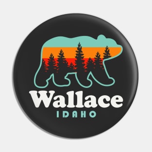 Wallace Idaho Vacation Trip Mountains Bear Pin