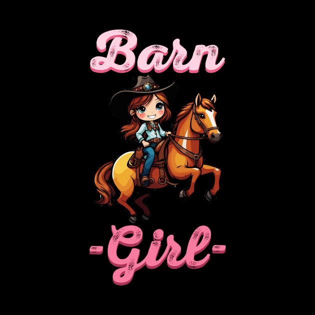 Barn Girl I Equestrian Pony Horse Fan by biNutz